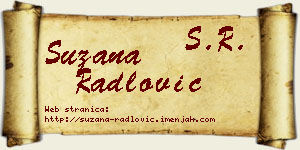 Suzana Radlović vizit kartica